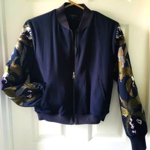 Allsaints Anya Embroidered Bomber Jacket
